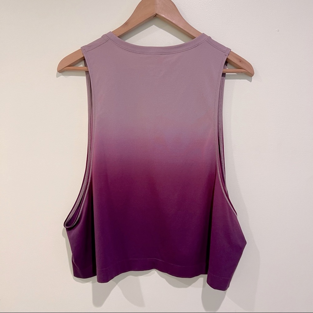 Athleta Mineral Wash Crop Tank Ombré Size L - Picture 2 of 3